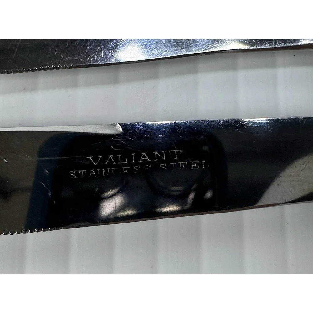 5 Valiant Replacement Dinner Knives‎ Stainless Flatware  Knife